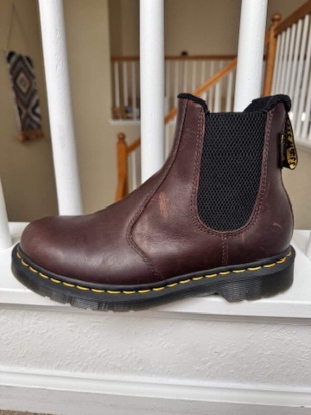 "Doc" Dr. Martens Brown Chelsea Boot with Warm Wair - US Men's 8, Women's 9 - Picture 6 of 8